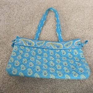 Paisley Quilted Blue Handbag